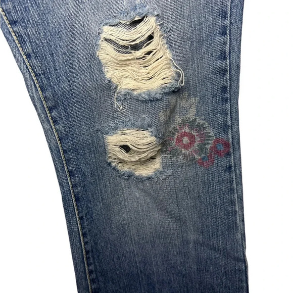 Vintage Abercrombie & Fitch Y2K Low Rise Flare Distressed Denim 8 - Picture 3 of 6